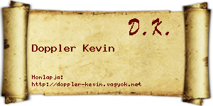 Doppler Kevin névjegykártya